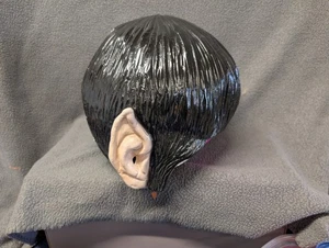 Star Trek Classic Spock Vulcan Latex Rubber Wig Hair With Ears - Picture 1 of 8