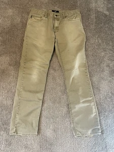 Vans V56 Standard Pants Mens 33x32 Khaki Straight Leg Casual Distressed Worn - Picture 1 of 7