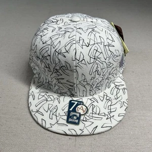 Sombrero de béisbol vintage American Needle Yankees estampado completo ajustado 7 5/8 MLB Y2K - Imagen 1 de 7