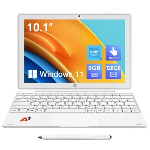 2-in-1 Detachable Touch Screen Laptop, 8GB DDR4 RAM, 128GB SSD, 10.1" Win 11 ... - Picture 1 of 8