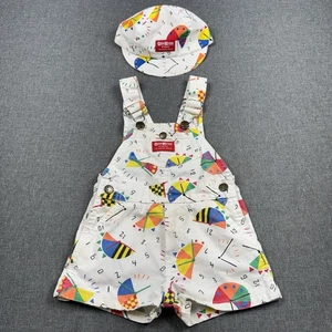 De Colección Oshkosh B’Gosh Vestbak Overall Shorts 3T Reloj Hora Tema con Sombrero a Juego - Imagen 1 de 22
