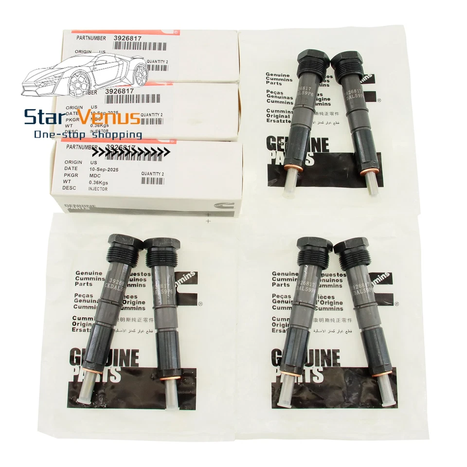 Genuine Cummins 370HP Fuel Injector 3926817 For 94-98 Ram 2500/3500 5.9 I6 12V Foto 1 de 4