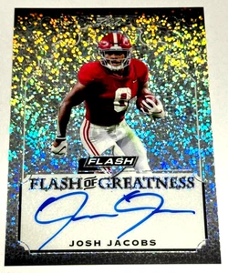 2019 Leaf Flash of Greatness Josh Jacobs Auto #FG-JJ3 Sparkle - Picture 1 of 2