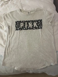 Victoria's Secret PINK Ash Grey Women's M Basic T-Shirt - Picture 1 of 4