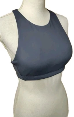 • Top corto deportivo Stoic para mujer, sujetador deportivo espalda deportiva talla mediana gris Foto 1 de 4