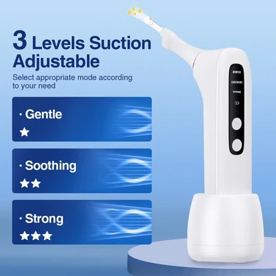 HAILICARE Pro Electric Tonsil Stone Remover Tonsil Stone Vacuum Removal Kit w/ LED Light