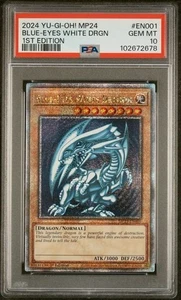 YUGIOH PSA 10 Blue-Eyes White Dragon MP24-EN001 QCR 1st Edition *3091 SDK ART - Picture 1 of 2