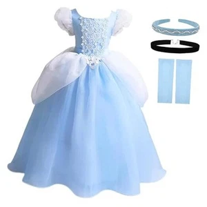  Princess Costumes Little Girls Dress Up Cosplay Fancy 10-11T Cinderella - Picture 1 of 6