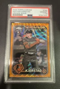 2024 Topps Chrome Heston Kjerstad Orange Wave /25 RC PSA 10 Gem Mint Color Match - Bild 1 von 2