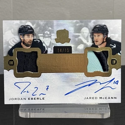 2023-24 UD The Cup Dual Signature Materials/15 Jordan Eberle Jared McCann Kraken - Image 1 of 2