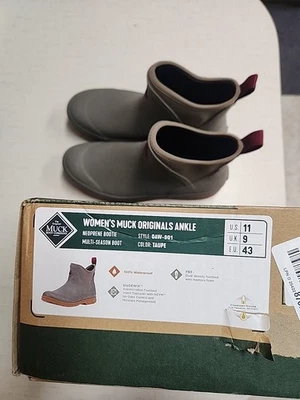 Botas de tornozelo femininas Muck Boot Company tamanho 11 originais impermeáveis - Imagem 1 de 4