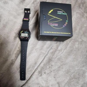 Casio PAC-MAN Collaboration F-91WPC-1AJR Men's Watch Black used in box - Picture 1 of 2