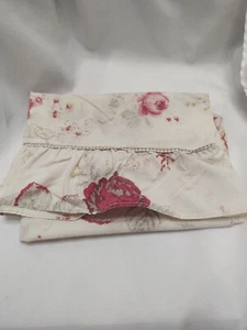 Waverly Garden Room Norfolk Rose Standard Pillowcase Floral With Ruffle - Picture 1 of 2