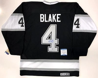 ROB BLAKE ASSINADO LOS ANGELES KINGS 1993 STANLEY CUP CCM CAMISA BECKETT CERTIFICADO DE AUTENTICIDADE  - Imagem 1 de 4