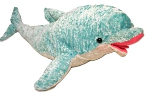 Juguete de peluche azul 26" Great American Toy Company Dolphin Marsopa - Imagen 1 de 10