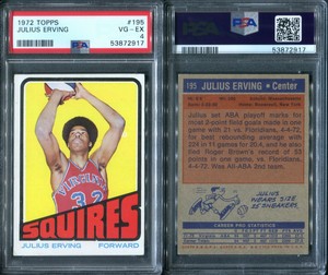 PSA 4 1972-73 Topps #195 Julius Erving RC Virginia Squires G00 3674
