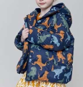 Pink Chicken PETE Dinosaur T-Rex Down Jacket Outdoor Sherpa Line Unisex SZ 4 NEW - Picture 1 of 11