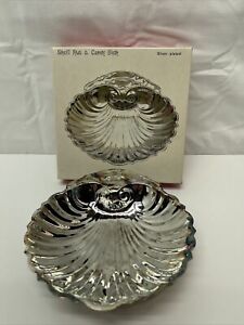 Vintage Silver Plated Shell nut & Candy dish 8022￼ Great For Weddings Parties ￼