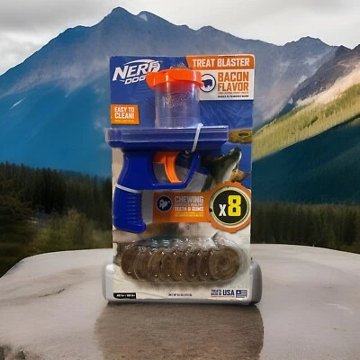 NEW SEALED Nerf Dog TREAT BLASTER Gun USA MADE Bacon Discs RARE HARD TO FIND - Image 1 of 2