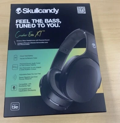 Skullcandy Crusher Evo XT Sensory Bass Headphones With Personel Sound True Black - Image 1 of 2