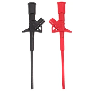 2 Pcs Insulated Probes Grabber Test Clip Hook Clips Multimeter Circuit Testers - Picture 1 of 12