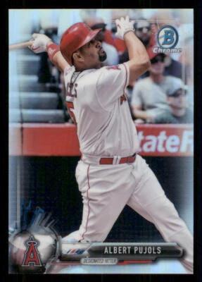 2017 Bowman Chrome Refractors #5 Albert Pujols /499 - Image 1 of 2