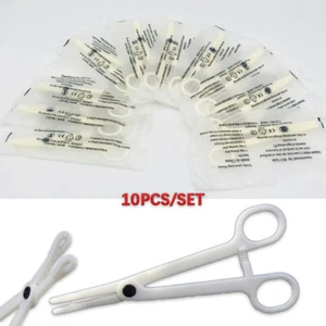 Paquete de 10 abrazaderas corporales desechables para herramientas de perforación para oreja labio nariz lengua - Imagen 1 de 8