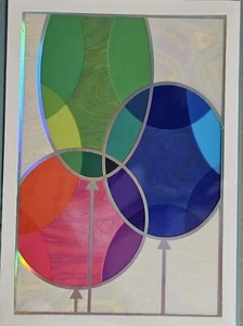 Geburtstagskarte Papyrus 3D Buntglasballons - Bild 1 von 4