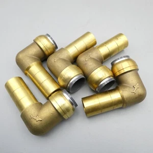 X5 SharkBite 22mm Street Winkel Messing Steckverschraubungen 5 Stück 90 Grad Winkel - Bild 1 von 4