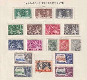 NYASALAND PROTECTORATE COLLECTION - MINT & USED - REMOVED FROM PAGE - M266 - Picture 1 of 1