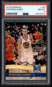 2010-11 Donruss Stephen Curry #189 Davidson Wildcats/Golden State Warriors PSA 8 - Picture 1 of 2