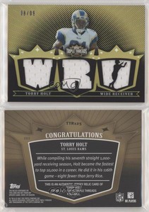 2007 Topps Triple Threads Relics Gold /9 Torry Holt #TTR125