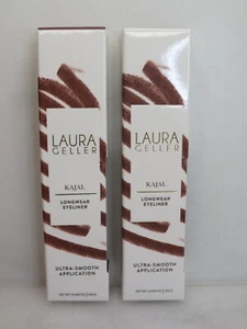 LAURA GELLER KAJAL LONGWEAR EYELINER DARK BROWN KOHL 0.049 OZ NWB LOT OF 2 - Picture 1 of 5