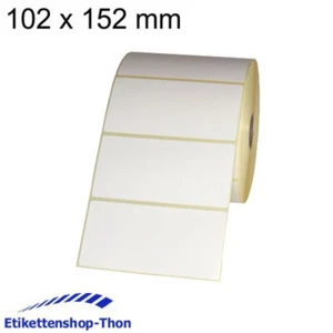 Thermotransfer - Haftetiketten auf Rolle - 102 x 152 mm - 500 Stück - Hülse 25 m - Bild 1 von 1