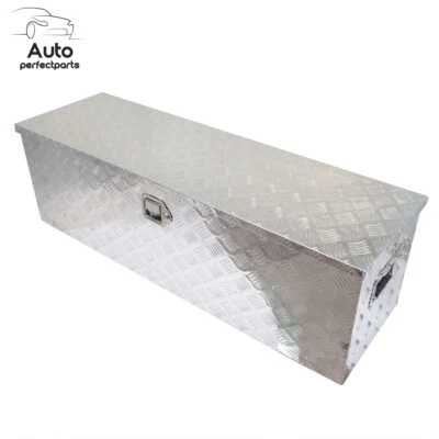 48"x15"x15" Aluminum Truck Bed Tool Boxes for Truck Camper Flatbed RV Storage Foto 1 de 4