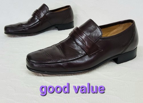 Scarpe uomo Clarks taglia UK 8 mocassini in pelle colore sangue di bue