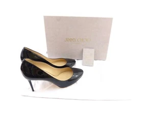 Jimmy Choo 'Esme' 85 Black Patent Leather ~ UK 5.5 / EU 38.5 / US 8.5 - Picture 1 of 12