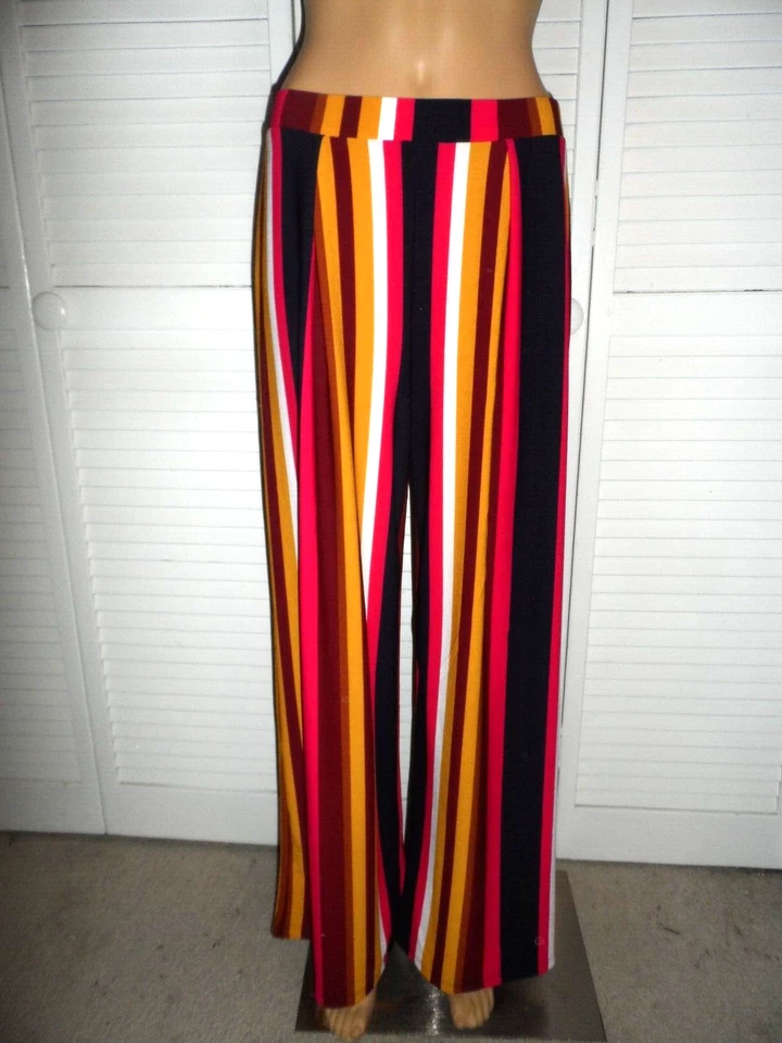 Great Philosophy Talla M Rosa Azul Blanco Borgoña Rayas Pantalones Mujer Nuevo Con Etiquetas Foto 1 de 4