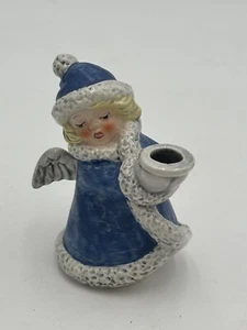 Vintage 1975 Goebel Nativity Angel Candle Holder 42009-09 Blue 3 3/4” Tall - Picture 1 of 7