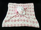 SL Home Fashions Puppy Dog Plush Pink & White Security Fleece Blanket Lovey Toy