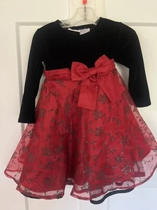 Blueberi Boulevard 24 Months Holiday Dress Glitter Tulle - Picture 1 of 10