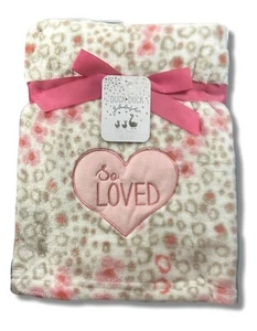 BLANKET PLUSH - DUCK DUCK GOOSE GIRLS 243 - SO LOVED PINK -BABY TODDLER CRIB BED - Picture 1 of 1