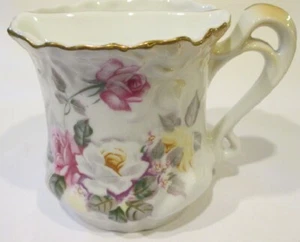 Taza de afeitar floral dorada reproducción  - Imagen 1 de 3