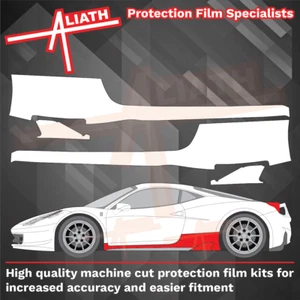 Fits Ferrari 458 Speciale Side Sill Skirt Stone Chip Guard Paint Protection Film - Picture 1 of 3