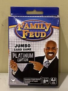 Used Family Feud/Steve Harvey-Jumbo Card Game/Platinum  Edition/Travel Games