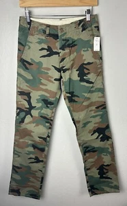 NWT GAP Boys Teen Size 16 Cargo Pants Camo Camouflage Straight Leg Cotton - Picture 1 of 4