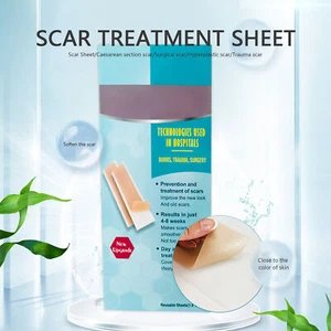 Tiras de cicatrices lámina de cicatrices silicona cicatrices hiperplásicas mujer parche de cicatrices. - Imagen 1 de 12