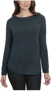Ellen Tracy Women's Tweed Sweater Deep Ocean Small NWT Pullover Blue Marled - Picture 1 of 4