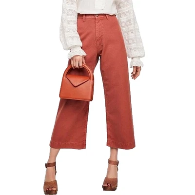 Pantalón Free People We The Free Patti Crop Naranja Quemado Talla 27 Foto 1 de 4