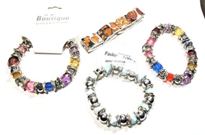 Lot of 4 Women's Beaded Stretch 7" Bracelets - NWOT (#2909) - Picture 1 of 11